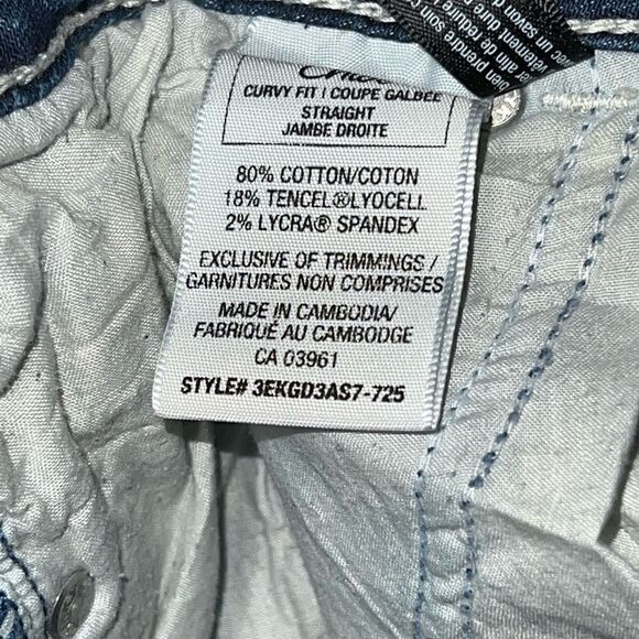 Denver Hayes CHLOE CURVY-FIT FLEXTECH Distressed 
STRAIGHT LEG Jeans Sz 10x32 - Picture 6 of 6